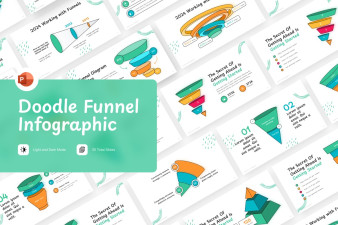 Doodle Funnel Infographic PowerPoint Template